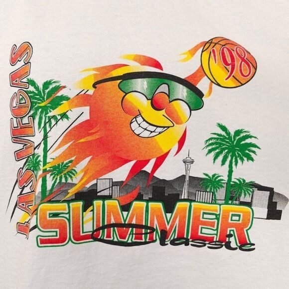 Vintage Basketball Summer Classic T Shirt Mens Size XL White 90s Las Vegas - Picture 2 of 6